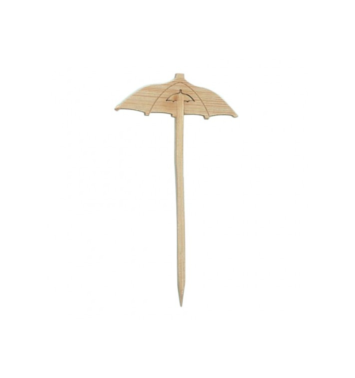 Spiedi di Bambu Decorato Parasole 90mm (100 Pezzi) Spiedi di Bambu Decorato Parasole 90mm (100 Pezzi)