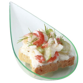 Mini Cucchiaio Degustazione Goccia "Water Green" 5x10cm (200 Pezzi)