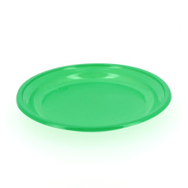 Piatto di Plastica Piano Verde 205mm 