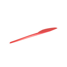 Coltello di Plastica PS Rosso 165 mm (15 Pezzi)