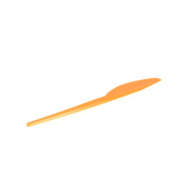 Coltello di Plastica PS Arancione 165 mm (15 Pezzi)