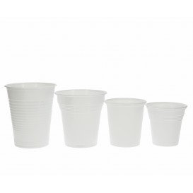 Bicchiere di Plastica PP Bianco 200 ml (100 Pezzi)