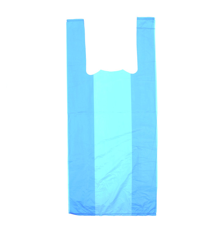 Sacchetto di Plastica Canottiera 35x50cm Blu Sacchetto di Plastica Canottiera 35x50cm Blu