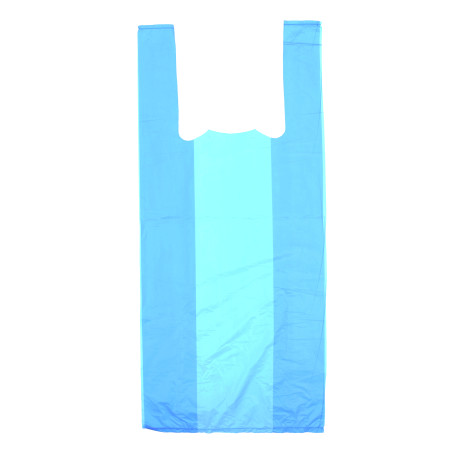 Sacchetto di Plastica Canottiera 35x50cm Blu (200 Pezzi)