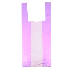 Sacchetto di Plastica Canottiera 35x50cm Lilla 
