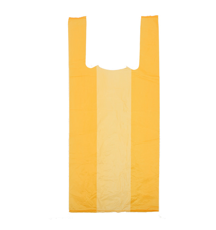Sacchetto di Plastica Canottiera 35x50cm Arancione Sacchetto di Plastica Canottiera 35x50cm Arancione