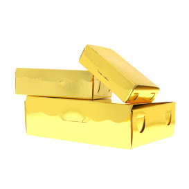 Scatola per Dolci e Praline Oro 14x8x3,5cm 250g (800 Pezzi)