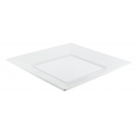 Piatto Plastica Piano Quadrato Bianco 170mm (750 Pezzi)