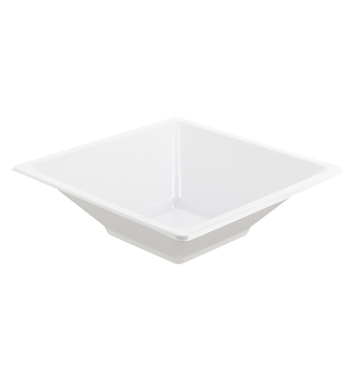 Ciotola Plastica PS Quadrato Bianco 12x12cm Ciotola Plastica PS Quadrato Bianco 12x12cm