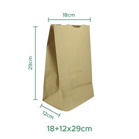 Sacchetto di Carta Kraft 18+12x29cm (1000 Pezzi)