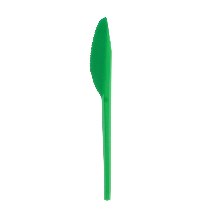 Coltello di Plastica PS Verde 165 mm Coltello di Plastica PS Verde 165 mm