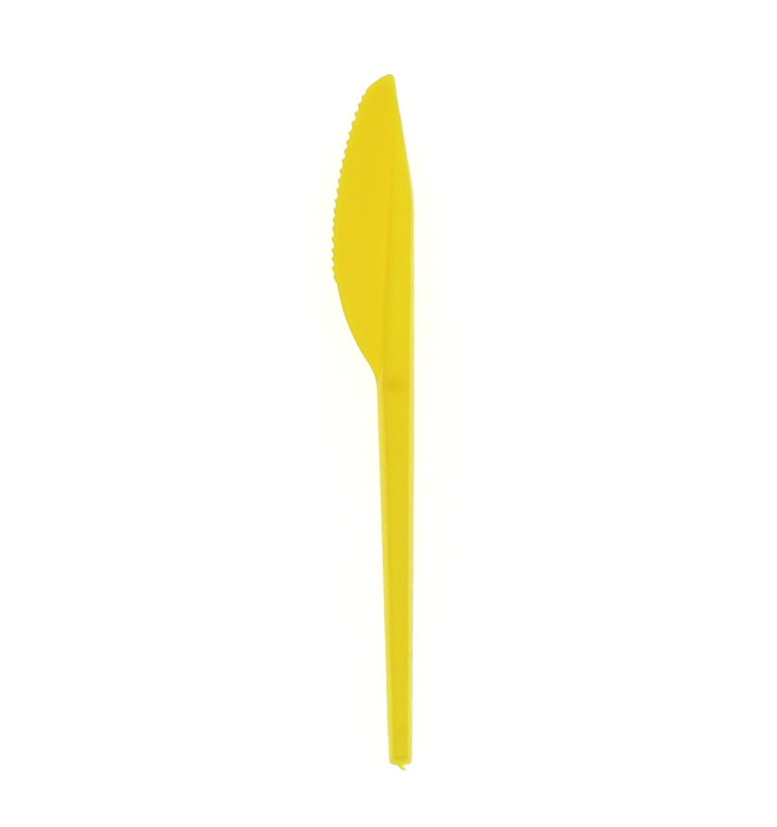 Coltello di Plastica PS Giallo 165 mm Coltello di Plastica PS Giallo 165 mm