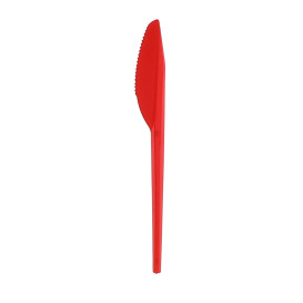 Coltello di Plastica PS Rosso 165 mm 