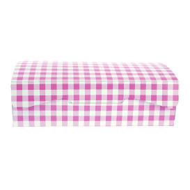 Scatola di Carta Pasticcerie 18,2x13,6x5,2cm 500g Rosa (25 Pezzi)