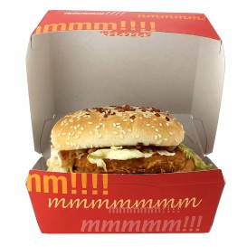 Scatola di Carta Hamburger 12x12x7 cm 