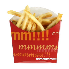 Scatola per Fritte Mediano 8,2x3,5x12,5cm (25 Pezzi)