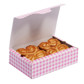 Scatola di Carta Pasticcerie 17,5x11,5x4,7cm 250g Rosa (20 Pezzi)
