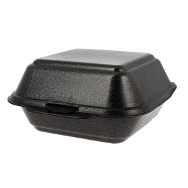 Contenitori Hamburger in Polistirolo Grande Nero (500 Pezzi)