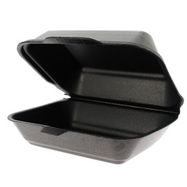 Contenitori Polistirolo Lunchbox Nero 185x155x70mm 