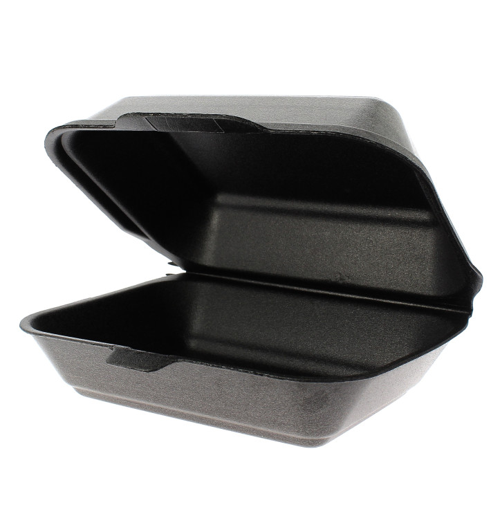 Contenitori Polistirolo Lunchbox Nero 185x155x70mm 