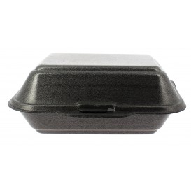 Contenitori Polistirolo Lunchbox Nero 185x155x70mm (125 Pezzi)
