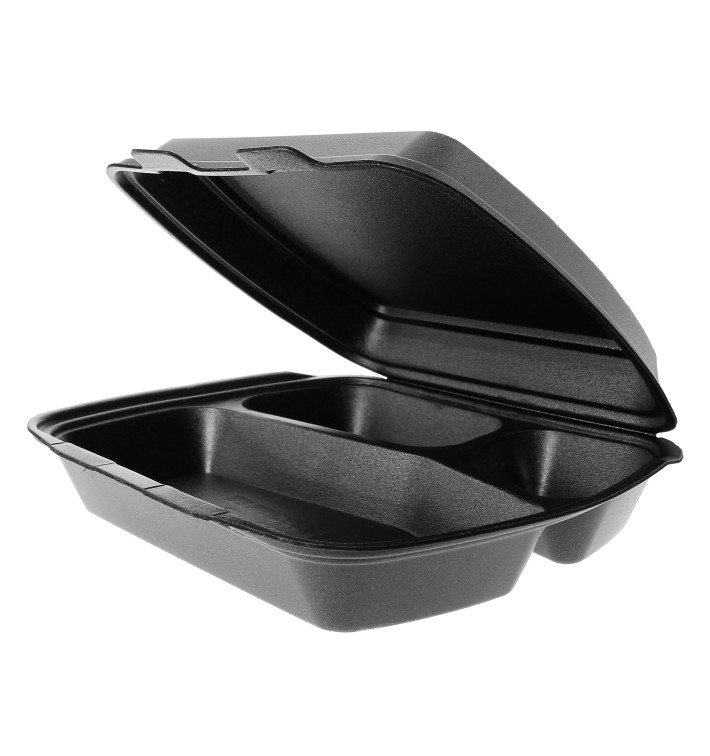 Contenitori Polistirolo 3 Scomp. Nero 240x210x70mm Contenitori Polistirolo 3 Scomp. Nero 240x210x70mm