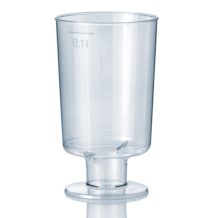 Calice di Plastica con Gambo 100 ml Calice di Plastica con Gambo 100 ml