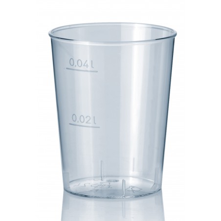 Bicchiere di Plastica Rigida Trasparente PS 40 ml (50 Pezzi)