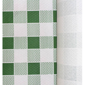 Tovaglia di Carta Rotolo  Quadro Verdes 1x100m. 40g (1 Unità)
