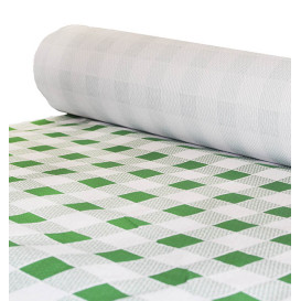 Tovaglia di Carta Rotolo  Quadro Verdes 1x100m. 40g (1 Unità)