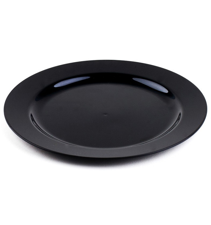 Piatto Plastica Rigida Nero 15cm (200 Pezzi)