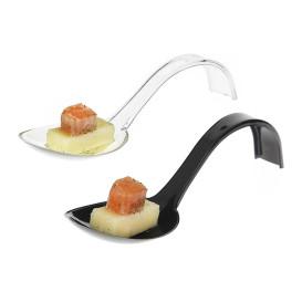 Cucchiaio Curvo Degustazione Trasparente 130mm (50 Pezzi)