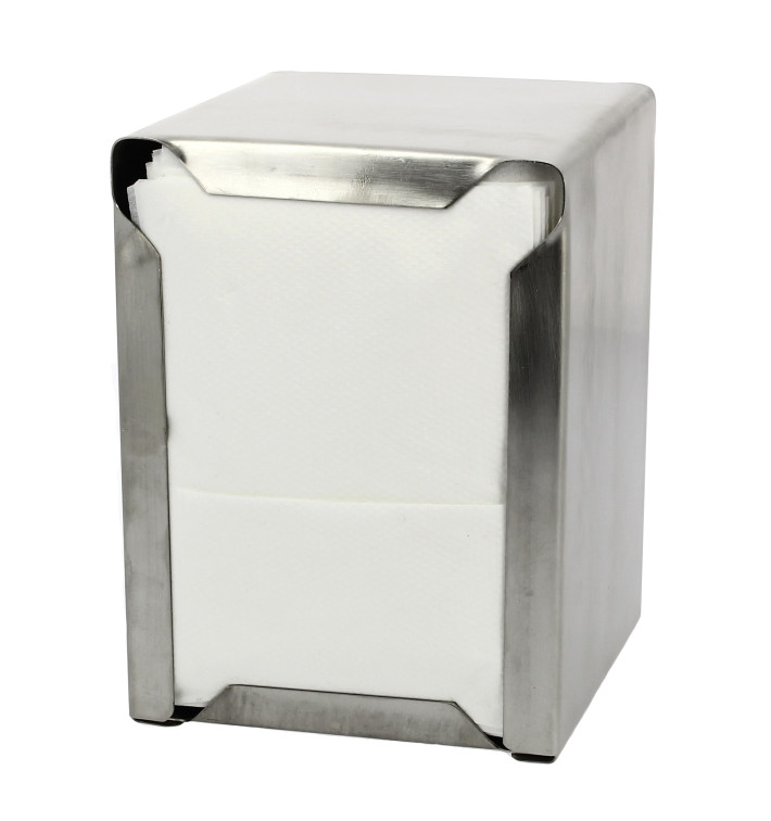 Dispenser Tovaglioli Miniservis INOXIDABLE 17x17cm Dispenser Tovaglioli Miniservis INOXIDABLE 17x17cm