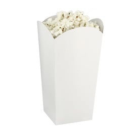 Scatola Pop Corn Piccolo Bianca 45 gr 6,5x8,5x15cm (25 Pezzi)