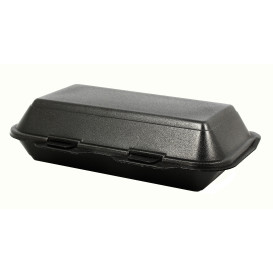 Contenitori Polistirolo LunchBox Nero 240x155x70mm (500 Pezzi)
