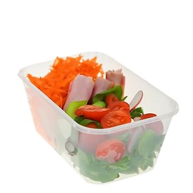 Contenitori di Plastico Rettangolare PP 1000ml (500 Pezzi)