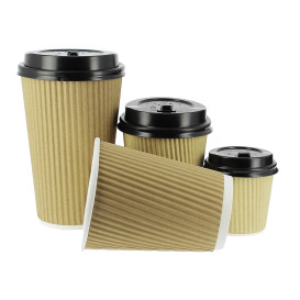 Bicchiere Carta 4 Oz/120ml "Parete Doppia" Marrone Ø6,2cm (1000 Pezzi)