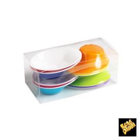 Ciotola di Plastica Degustazione "Sodo" in bianco e multicolore 50 ml (8 Pezzi)