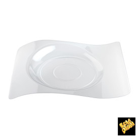 Piatto di Plastica "Forma" Transparent 28x23 cm (180 Pezzi)