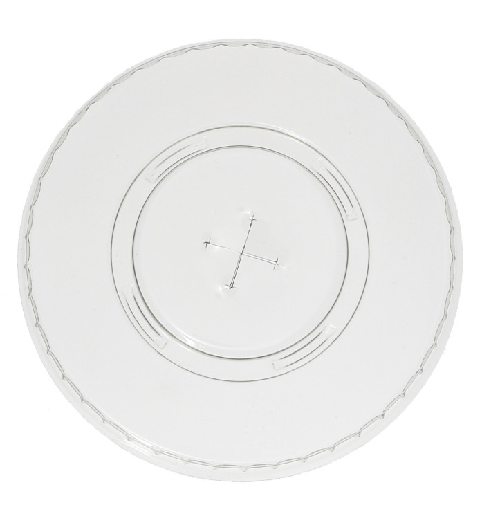 Coperchio Piatto a Croce per Bicchiere PET 420ml Ø9,3cm Coperchio Piatto a Croce per Bicchiere PET 420ml Ø9,3cm
