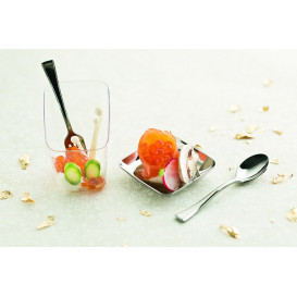 Mini Forchetta di Plastica Metallo 100mm (1.000 Pezzi)