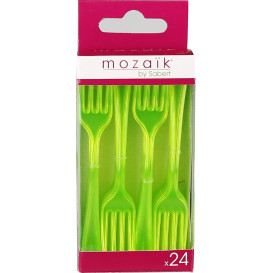 Forchetta di Plastica Premium Verde 190mm (180 Pezzi)