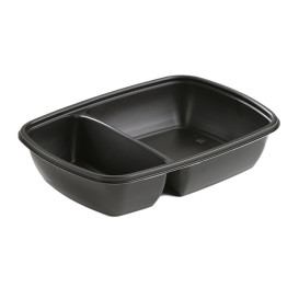 Contenitori di Plastica PP Nero 2S 900ml 23x16,5x5cm 