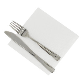 Tovagliolo di Carta 30x30 1 Veli Bianco (100 Pezzi)