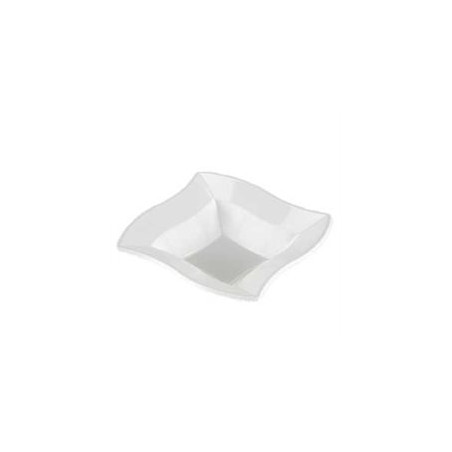 Ciotola Plastica PS "Onda" Bianco 18x18cm (6 Pezzi)