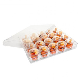Kit Vassoio Capacità 20 Ciotola Tondo Transp. (12 Unità)