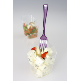 Forchetta di Plastica Premium Prugna 190mm (180 Pezzi)