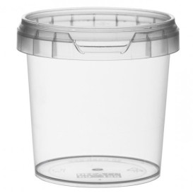 Coppette Plastico con Coperchio Inviolabile 155ml Ø6,9 (24 Pezzi)