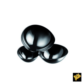 Ciotola di Plastica Molecola Degustazione Nero 100ml (25 Pezzi)
