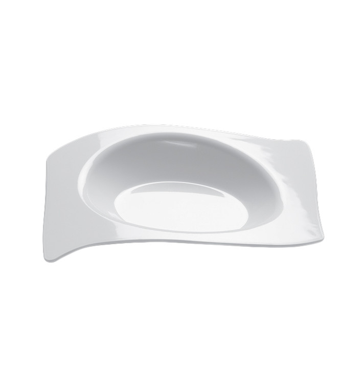 Piatto Degustazione "Flat" Bianco 8x6,6 cm (50 Pezzi) Piatto Degustazione "Flat" Bianco 8x6,6 cm (50 Pezzi)
